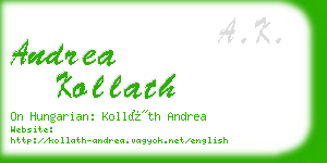 andrea kollath business card